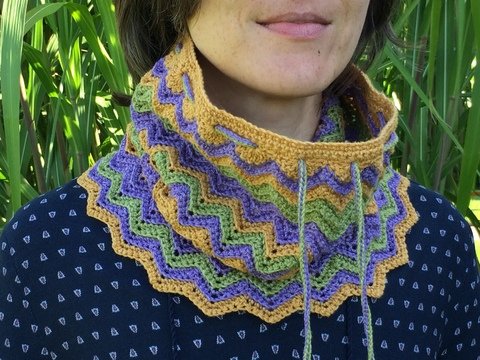 Häkelanleitung für Loop im Zickzackmuster