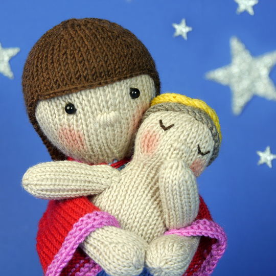 Krippe / Heilige Familie / Strickanleitung