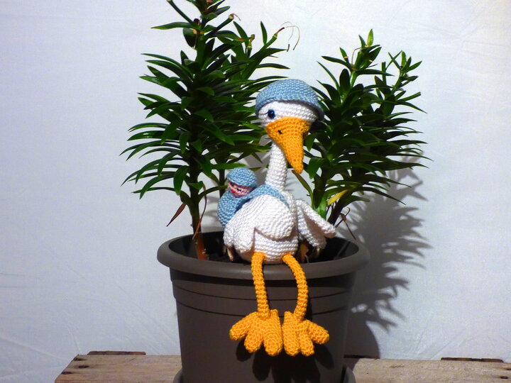 Häkelanleitung Storch Adebar