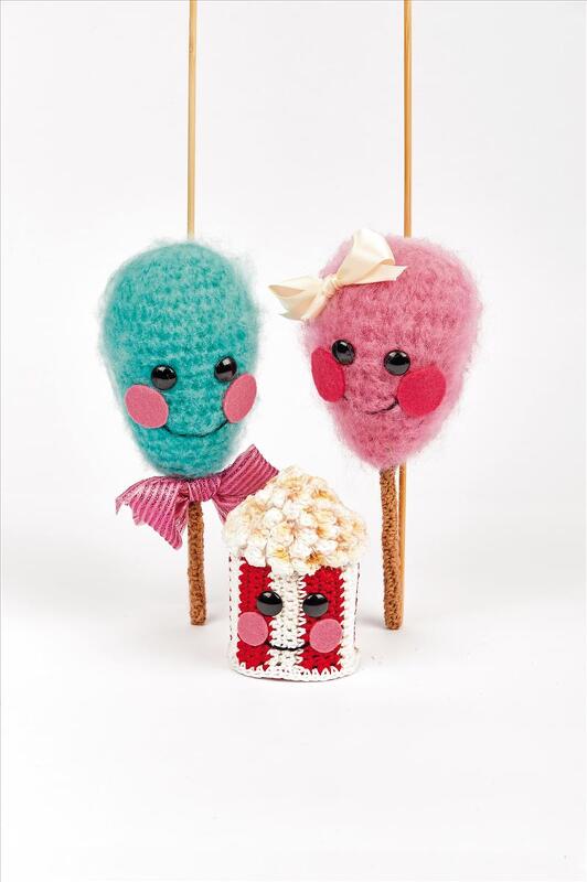 Häkelanleitung Zuckerwatte & Popcorn