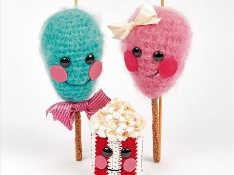 Häkelanleitung Zuckerwatte & Popcorn