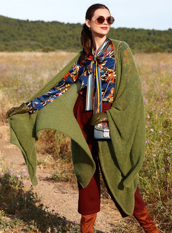 Gestricktes Cape "Jamie"