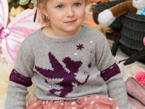 Gestrickter Mädchenpullover "Filippa"
