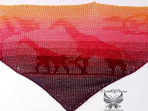 Motivtuch:Afrika-Giraffen (Häkelanleitung)