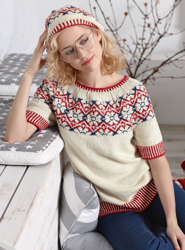 Mütze und Pullover Romy stricken