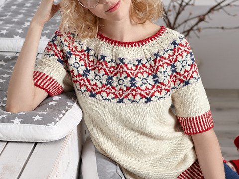 Mütze und Pullover Romy stricken