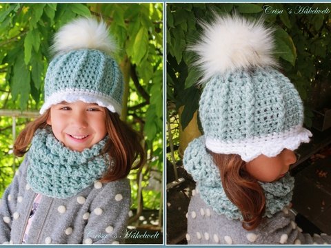 Häkelanleitung Set Mütze und Loop ++ First snow ++ alle Größen