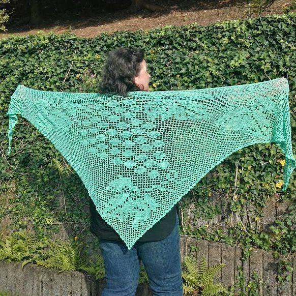 Schultertuch Weintrauben