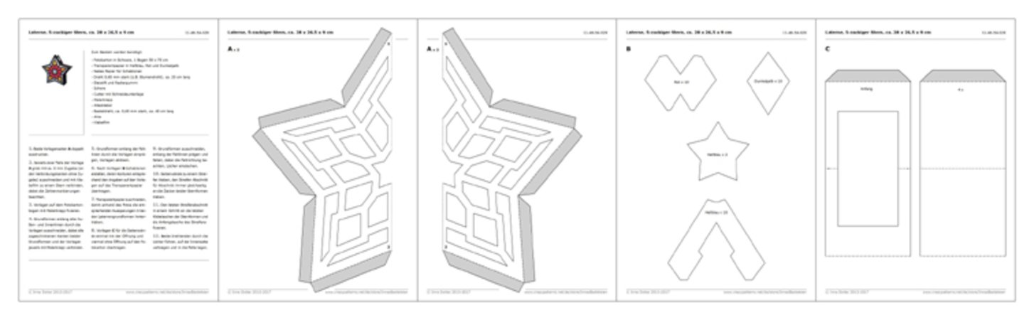 St Martins Laterne 5 Zackiger Stern Bastelvorlagen Mit Anleitung