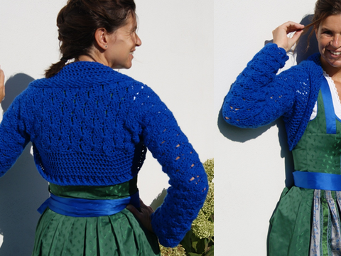 Trachten-Weste/ Trachten-Bolero (leicht an alle Größen anzupassen)