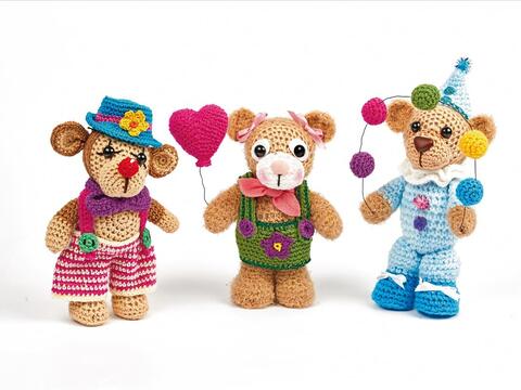 Häkelanleitung Amigurumi Bunte Clownereien