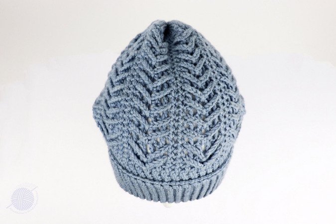 Warm beanie "Jeans", (knitted look, 2 var., all sizes)