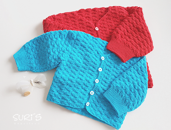 Häkelanleitung Babyjacke Gr. 50 - 68