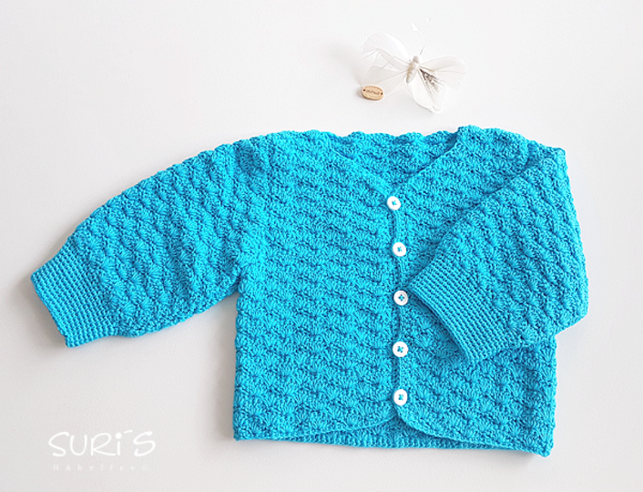 Häkelanleitung Babyjacke Gr. 50 - 68