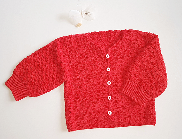 Häkelanleitung Babyjacke Gr. 50 - 68