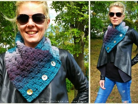 Häkelanleitung für Schalkragen - Halswärmer | Neckwarmer #1