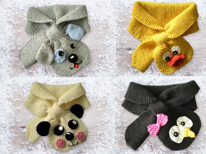 Schals mit Tiermotiven Strickanleitung Vers. 3