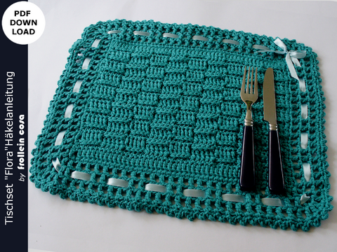 Häkelanleitung Tischset "Flora"
