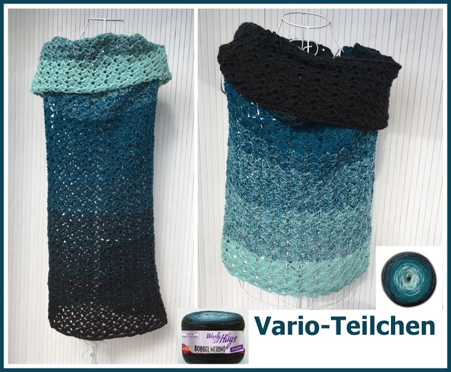 Vario-Teilchen mit 2 BOBBEL-MERINO von Woolly Hugs häkeln