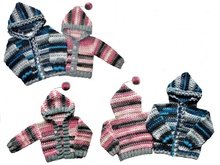 Häkelanleitung Kapuzenjacke - Alle Größen