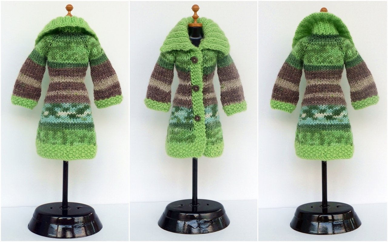 Strickanleitung: Strickjacke und Mütze für kleine Anziehpuppen