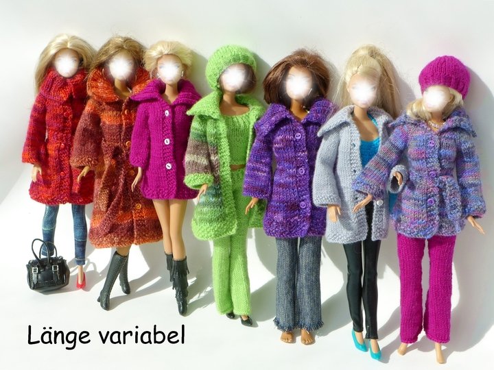 Strickanleitung: Strickjacke und Mütze für kleine Anziehpuppen