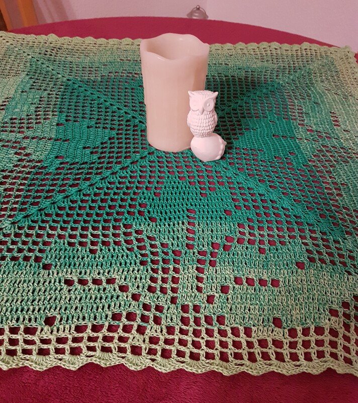 Tischdecke Herbst 85x85 cm, Mitteldecke, Häkelanleitung