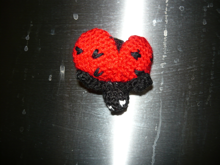 Häkelanleitung Marienkäfer Magnet