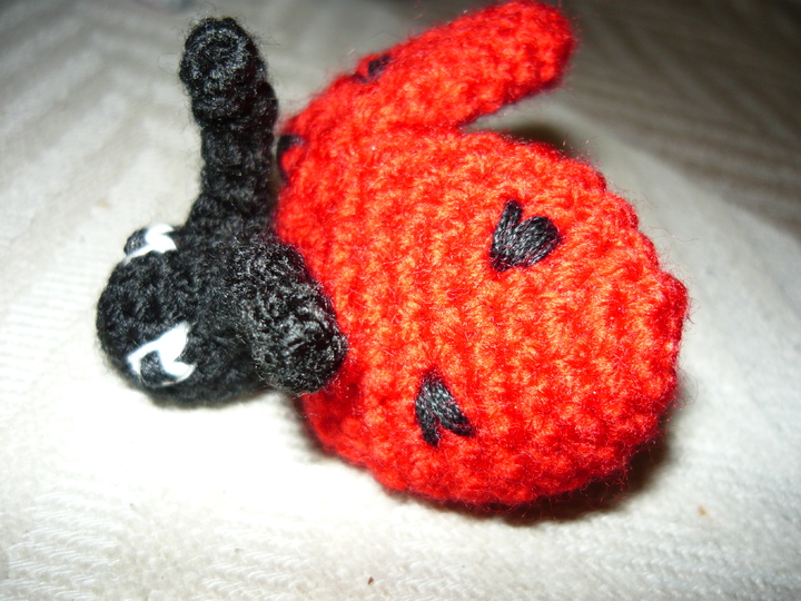 Häkelanleitung Marienkäfer Magnet