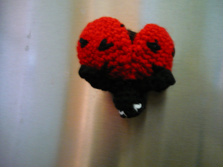 Häkelanleitung Marienkäfer Magnet