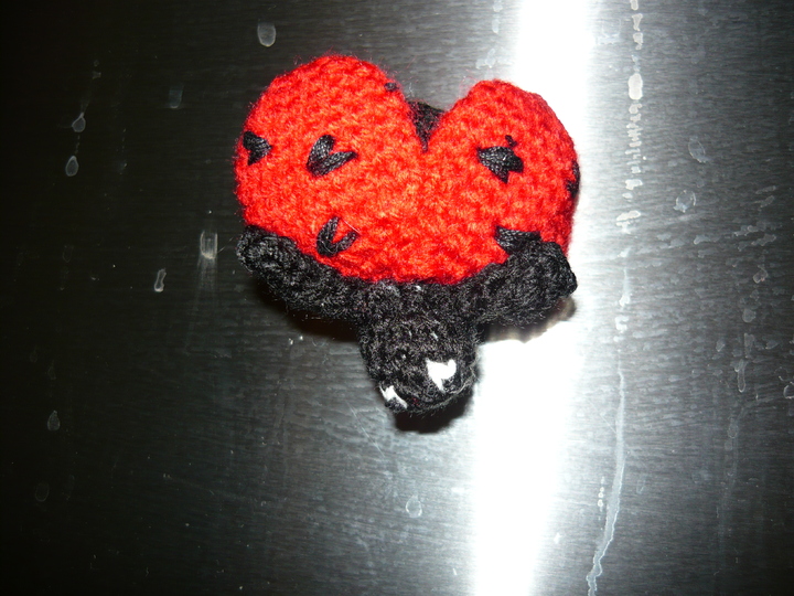 Häkelanleitung Marienkäfer Magnet