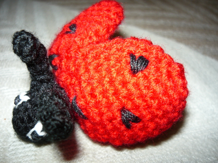 Häkelanleitung Marienkäfer Magnet
