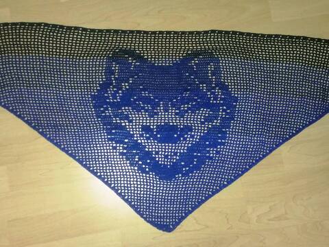 Motivtuch:Wolf_2 (Häkelanleitung)