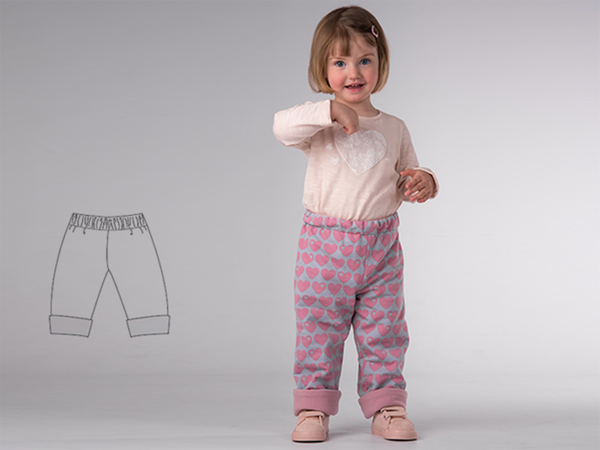 FIOCCO Kids Baby Boy Girl pants sewing pattern pdf lined and reversible
