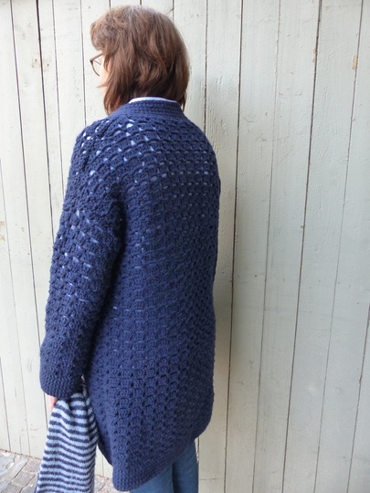 Häkelanleitung, Blaue Häkeljacke für Anfänger bestens geeignet