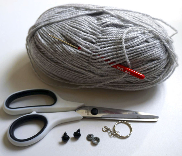 Häkelanleitung Amigurumi Schlüsselanhänger Elefant