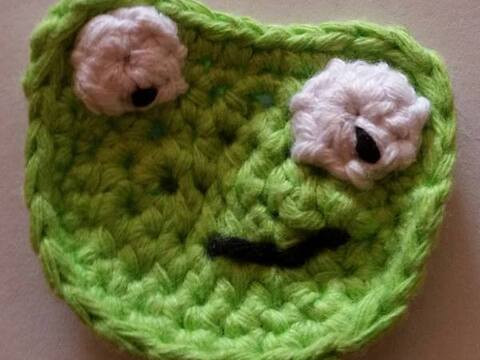 Applikation Frosch zum Aufhübschen von Hosen, Schuhen etc.