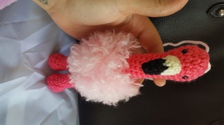 Flamingo-Bommel Häkelanleitung - Bild 5