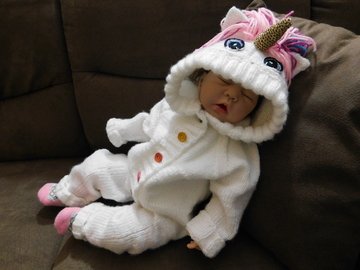 Strickanleitung Baby Einhornoverall