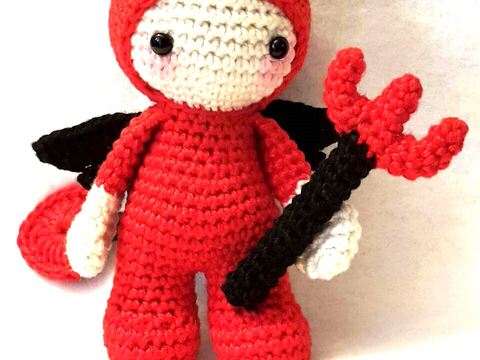 Häkelanleitung Teufel Puppe