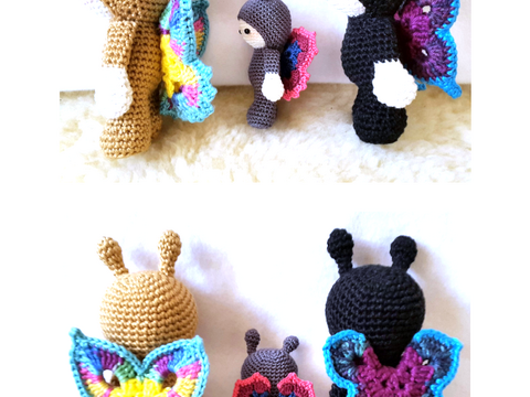 Häkelanleitung Schmetterling Puppe