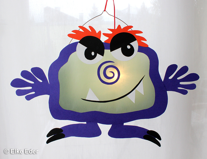 Laterne "kleines Monster" - Bastelanleitung