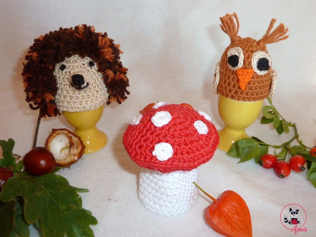 Häkelanleitung - Herbstliche Eierwärmer