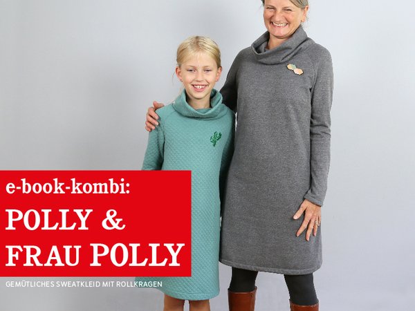 Polly & FrauPolly - gemütliches Raglankleid mit Rollkragen