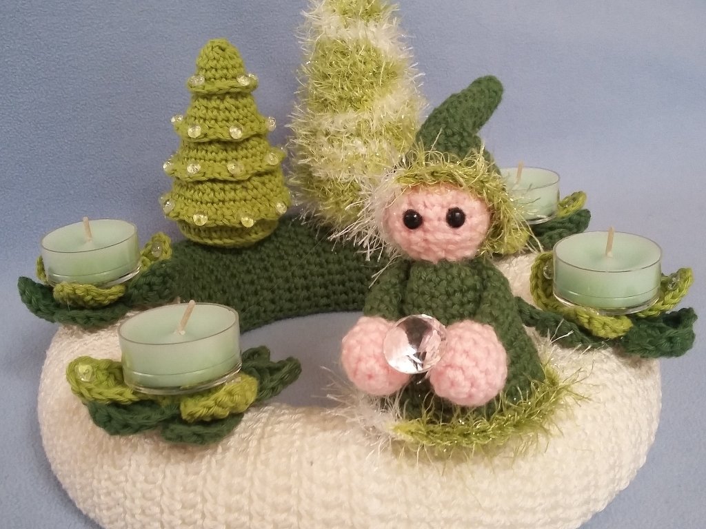 Häkelanleitung Adventskranz Waldwichtel - Bild 2