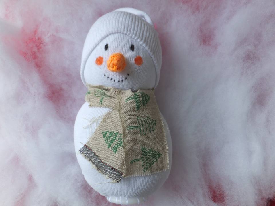 Schneemann aus ner Socke - Basteln