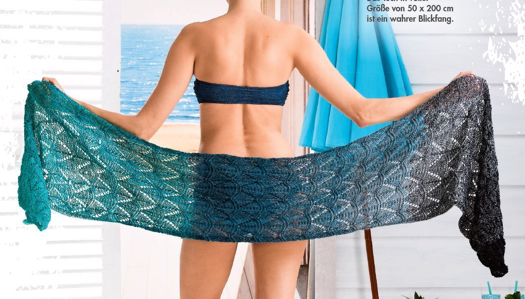 Stola "Cocktail " stricken mit 1 Woolly Hugs - BOBBEL - Bild 3