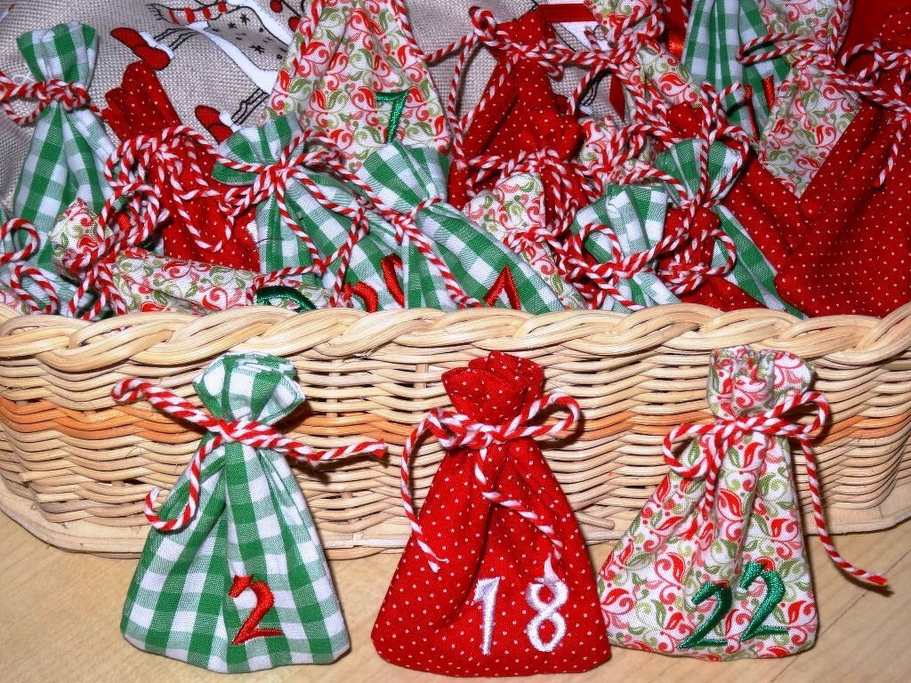 Adventskalender Beutelchen ITH Stickdatei Beutel