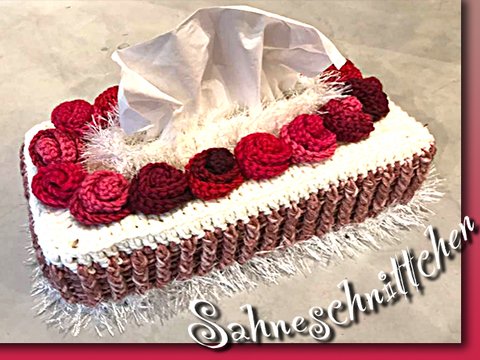 Kosmetiktücherbox-Überzug "Sahneschnittchen"