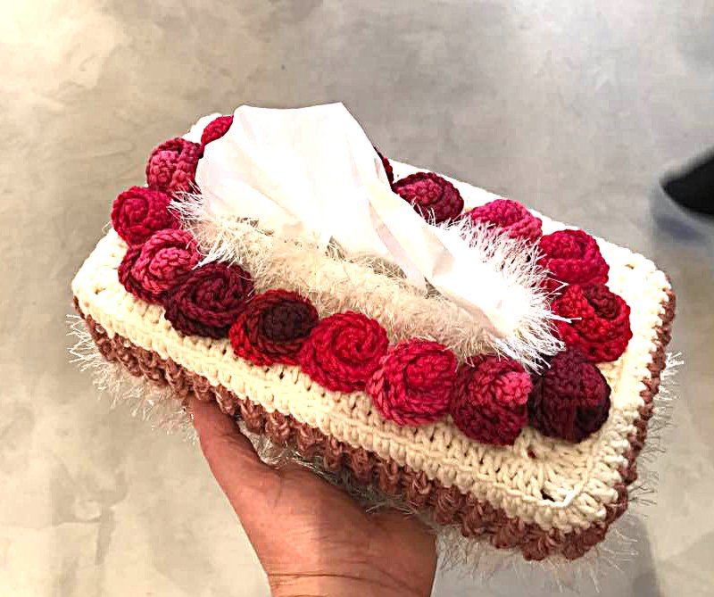 Kosmetiktücherbox-Überzug "Sahneschnittchen" - Bild 4